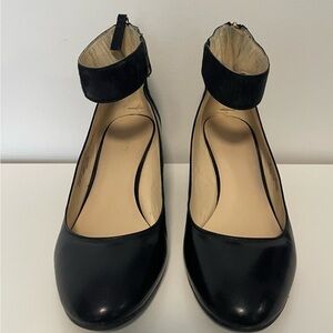 Black Ankle Strap Women's Shoes